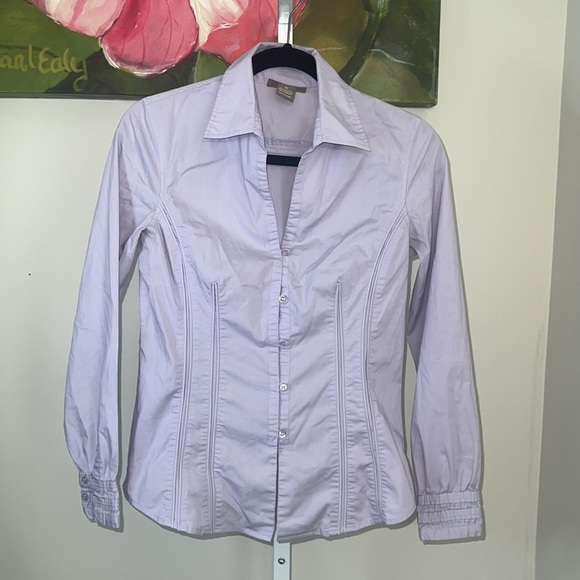Kenar Lilac Purple Womens Button Down Shirt Blouse Size Medium - Picture 8 of 12